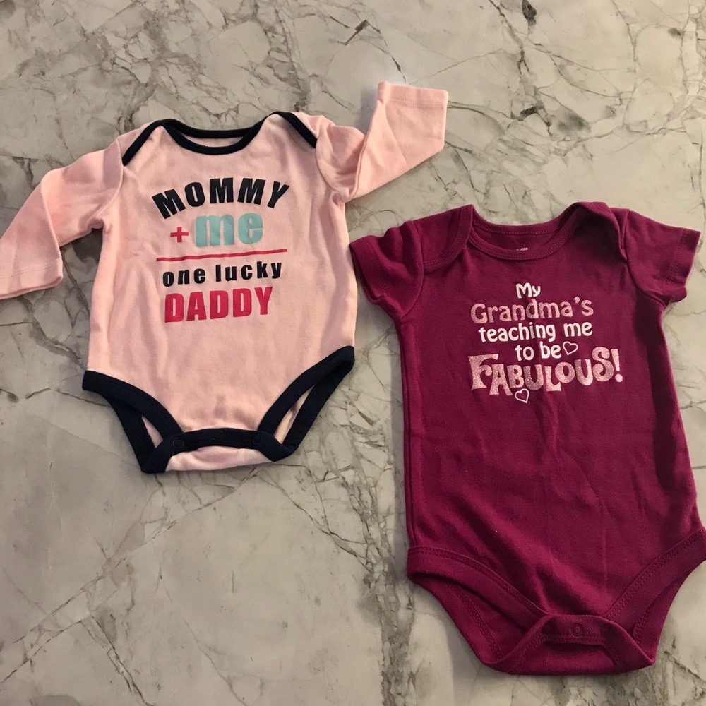 2 PACK INFANT GIRLS BODYSUITS